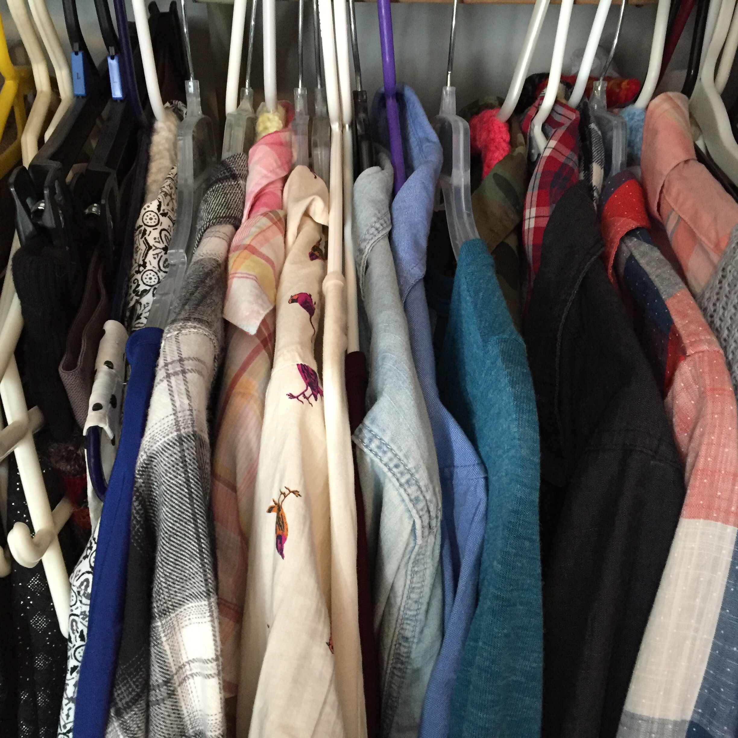 cluttered closet need wardrobe edit