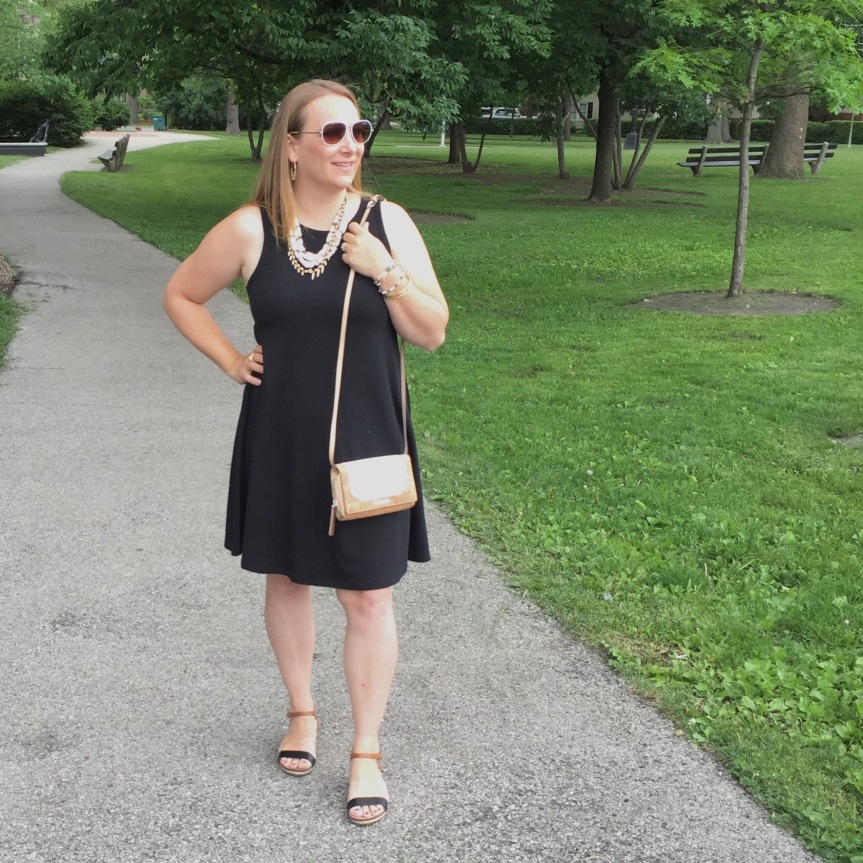 old navy swing dress dressed up stella dot necklace crossbody aviator sunglasses target sandals accessories